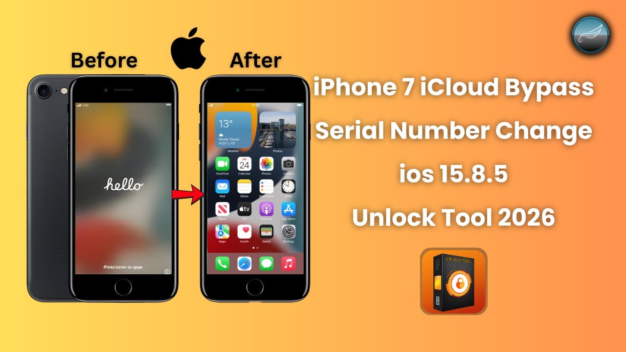 iPhone 7 iCloud Bypass Serial Number Change | Unlock Tool iOS 15.8