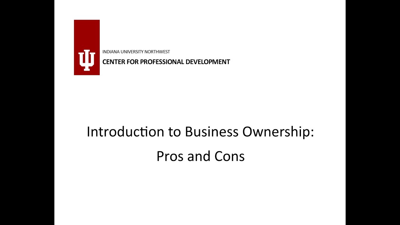 Pros and cons of business ownership - YouTube