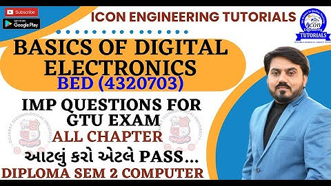 BASICS OF DIGITAL ELECTRONICS MIMP FOR GTU EXAM || DIPLOMA SEM 2 COMPUTER MIMP FOR BED ||#gtu#gtuimp