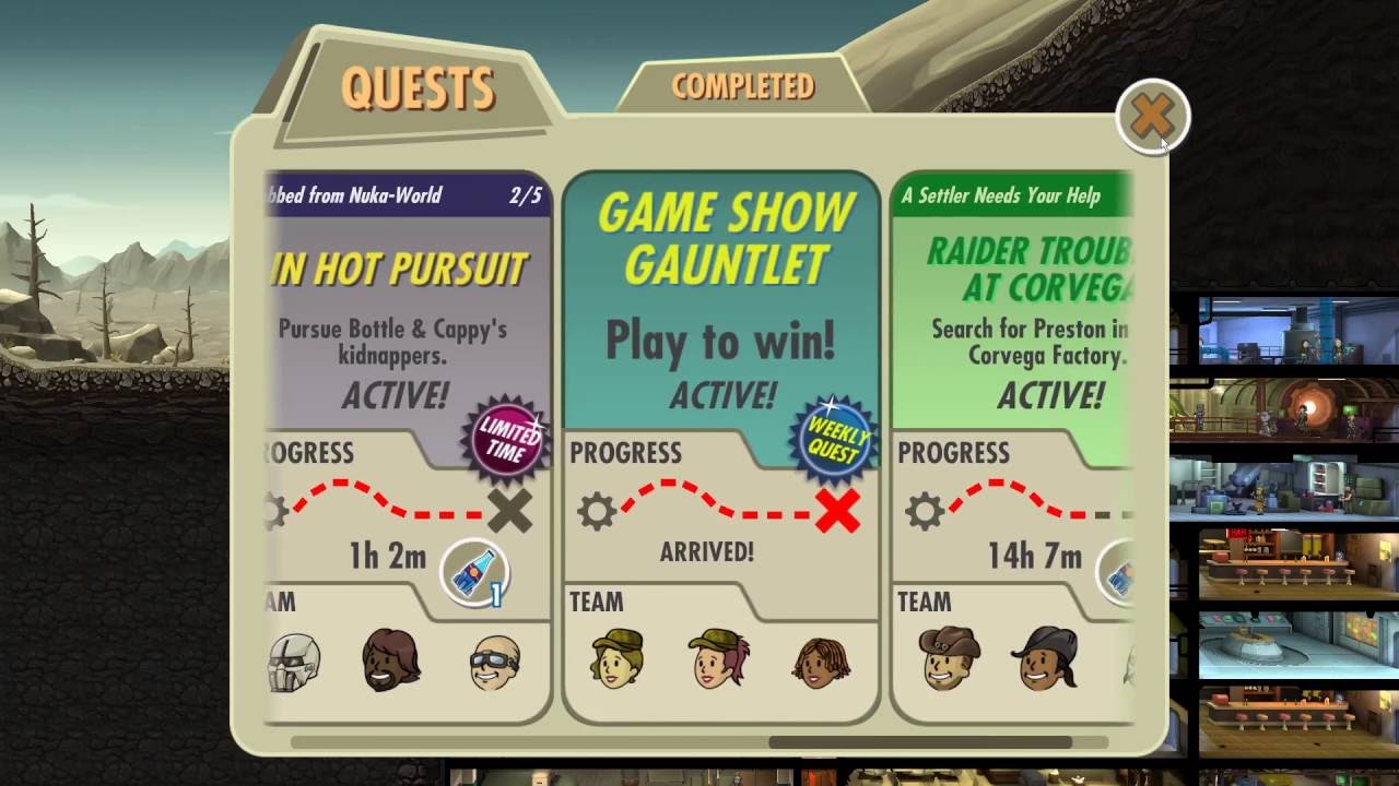 game show gauntlet fallout shelter moira