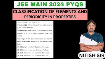 Given below are two statements:Statement (I): Both metals and non-metals exist in p and d-block