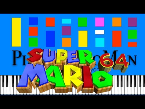 Super Mario 64 - Bob Omb Battlefield Theme Song (Slow Medium) Piano Tutorial 4K
