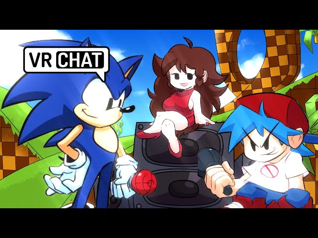 SONIC MEETS BF AND GF IN VR CHAT EPIC RAP BATTLE 