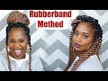 Jumbo Rope Twists (RUBBER BAND METHOD) using Ez Twin Braid Hair | MissKenK