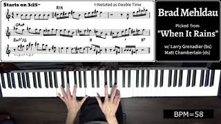 A Lick A Week! 67th Week: Brad Mehldau&#39;s Solo on &quot;When It Rains&quot;