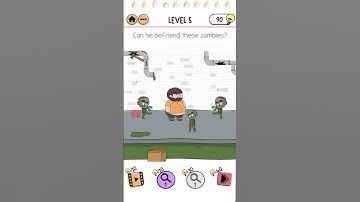 Brain Test 2 Bubba Needs Friends Level 5   Can he befriend these zombies #braintest2
