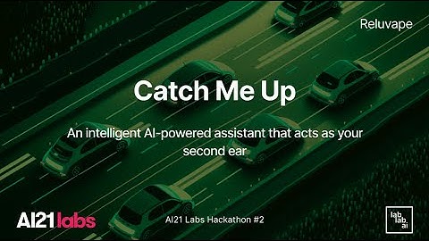 Reluvape AI21 Labs Hackathon #2