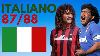 CAMPEONATO ITALIANO 1987-88 | SERIE A | Contratações, Classificação e muito mais!