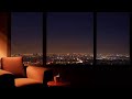 🔴 LIVE 24/7 Cozy Night Window 🌃 City Lights | Relaxing Sounds for Sleep, Study & Chill