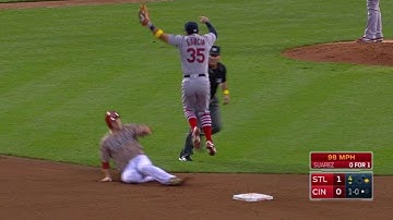 STL@CIN: Molina throws out Schebler trying to steal