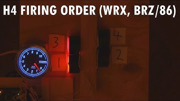 Audiovisual demonstration of Subaru BRZ, WRX etc/Toyota 86 Boxer 4 cylinder engine firing order