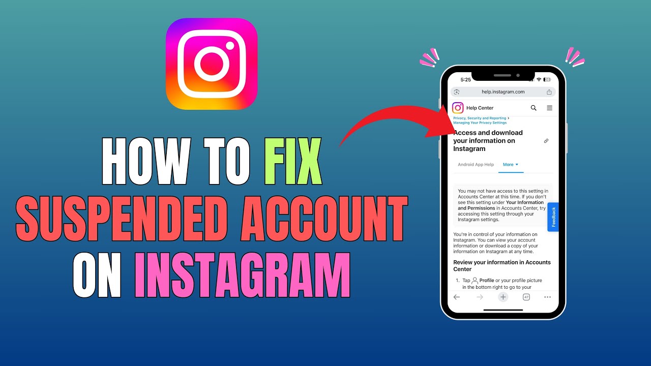 HOW TO FIX A SUSPENDED ACCOUNT ON INSTAGRAM 2025 (INSTAGRAM SUSPENDED ...