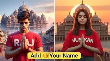 How To Create 3D Ai Image | Ram Mandir T-Shirt Name Video Editing | Bing Ai Image Creator