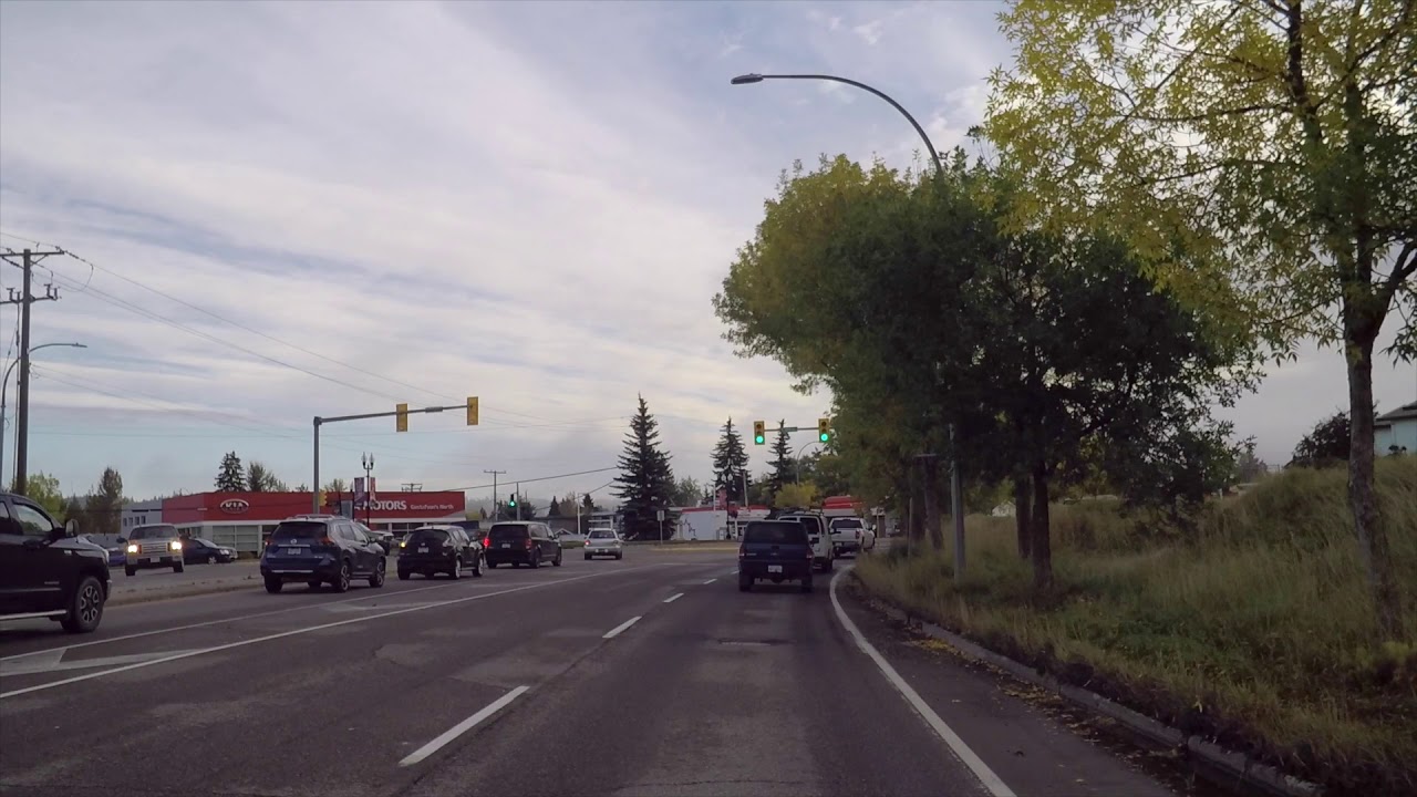 Driving in PRINCE City BC Canada. City Life. Tour of
