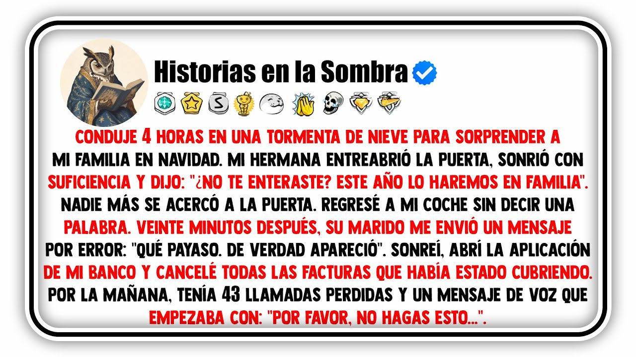 Conduje 4 horas en una tormenta de nieve para sorprender a mi familia en Navidad. Mi hermana...