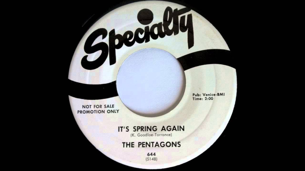 YouTubeでIt's spring again - The Pentagons - SPECIALTY 644 (1958)を視聴 YouTubeでIt's spring again - The Pentagons - SPECIALTY 644 (1958)を視聴