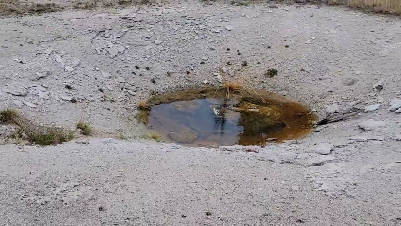 Thermal features along the boardwalk at West Thumb Geyser Basin in Yellowstone National Park