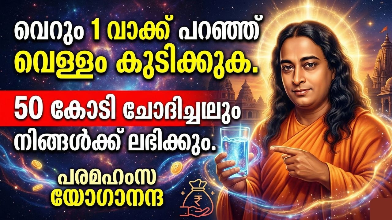 ഈ വാക്ക് പറഞ്ഞ് വെള്ളം കുടിച്ചാൽ എന്ത് ആഗ്രഹവും നടക്കും | Yogananda Money Attraction Malayalam