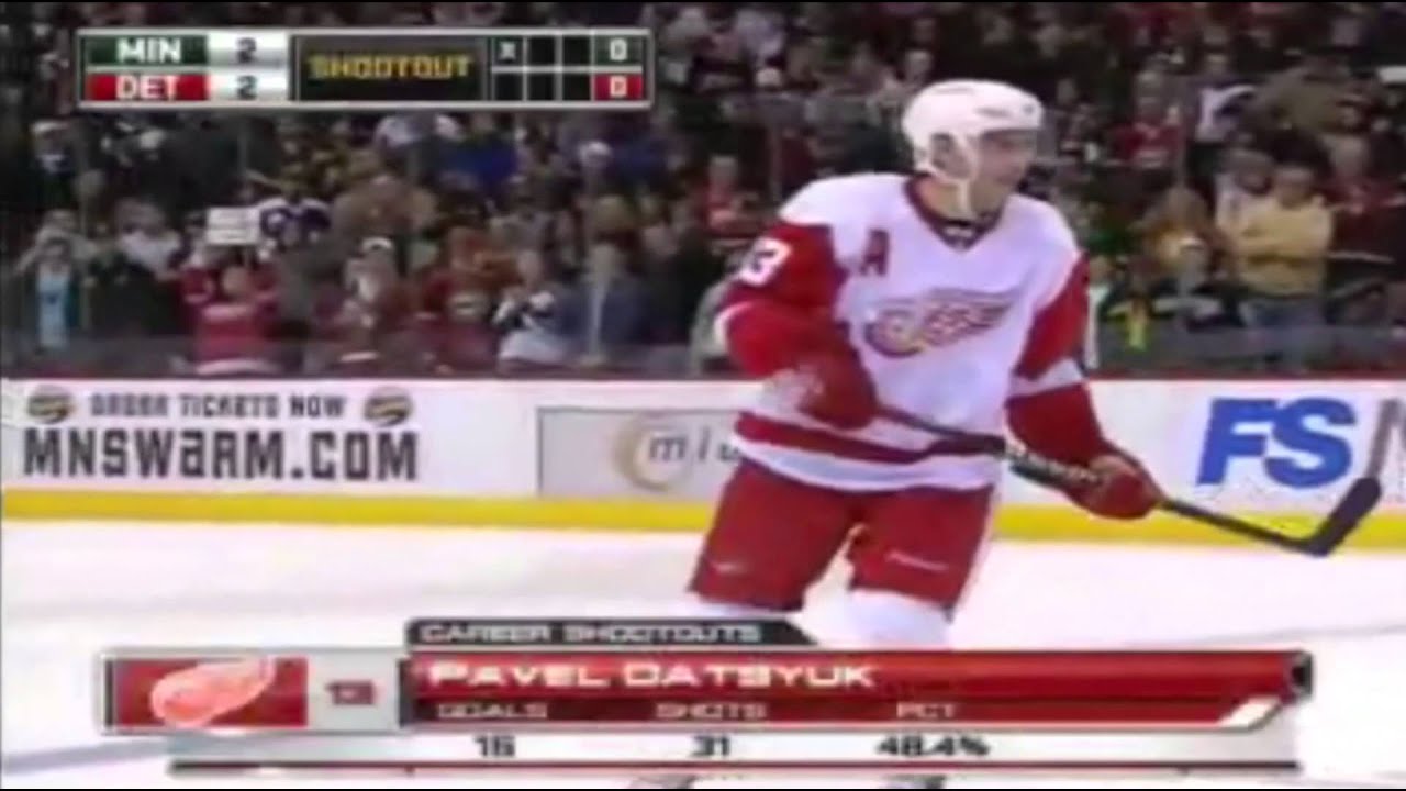Pavel Datsyuk roofs a goal in the Winter Classic shootout 