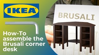 How to assemble an IKEA Brusali corner desk 🛠️ | Thompson Tutorial