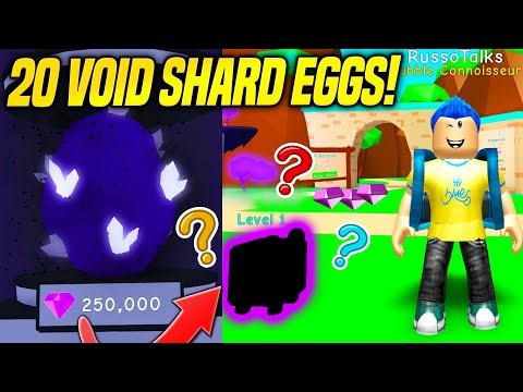 I Opened 20 New Void Shard Eggs In Bubble Gum Simulator Update And This Is What I Got Roblox Youtube - roblox balloon simulator void egg