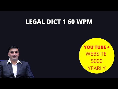 LEGAL DICT NO 1 (60 WPM)