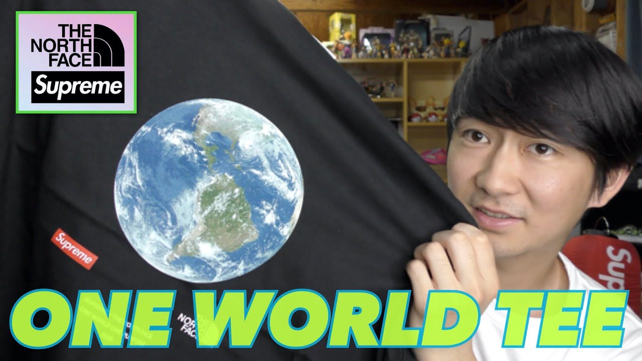SUPREME ×THE NORTH FACE one world tee 開封 20SS - YouTube