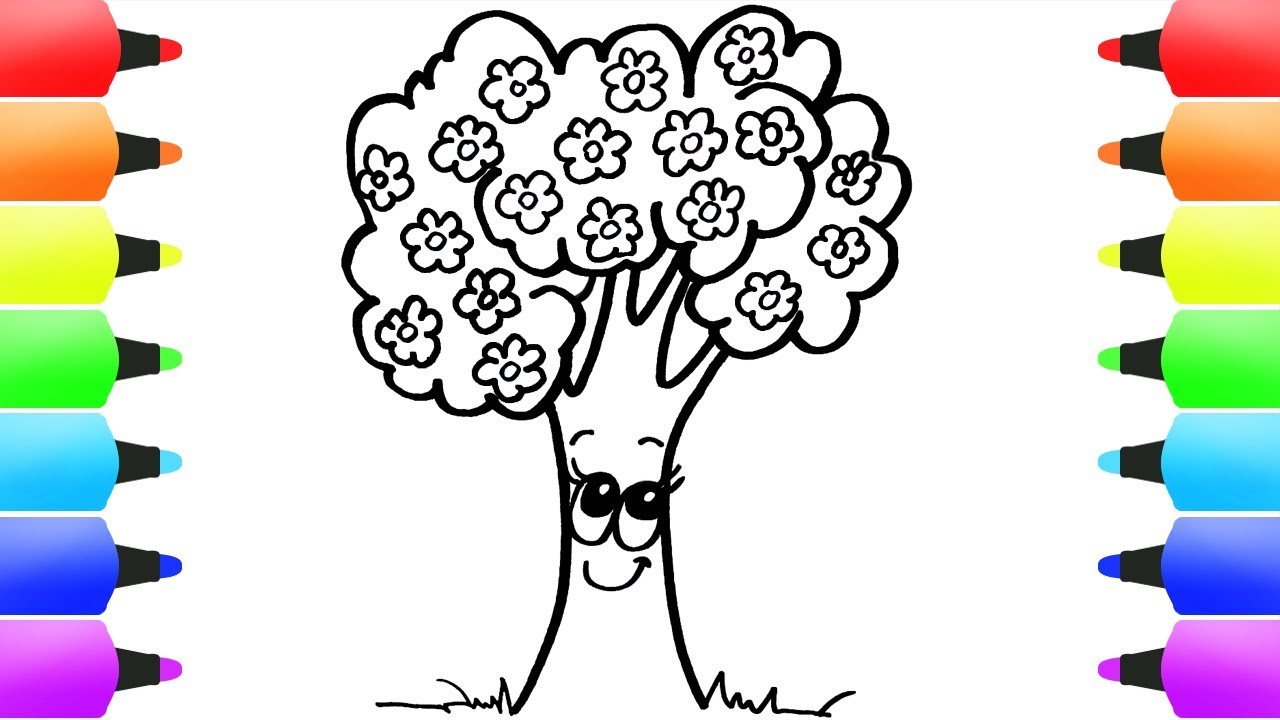 Featured image of post Easy Tree Drawing For Kids With Colour : Hand drawn cartoon tree material, apple tree, tree logo, greenery png and vector with transparent background for free download.