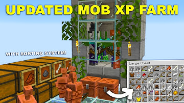 Minecraft UPDATED MOB XP FARM TUTORIAL! 1.21 With Sorting System