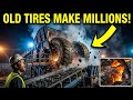 How Old Tires Are Recycled Into Valuable Products | Inside A Massive Recycling Factory