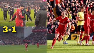 Liverpool 3-1 Burnley | All Goals and highlights, Jota, Nunez and Diaz Goals Celebrations