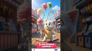 Cute Kitten Drops Ice Cream 😭💔 (Wait For The End!) #shorts #trending
