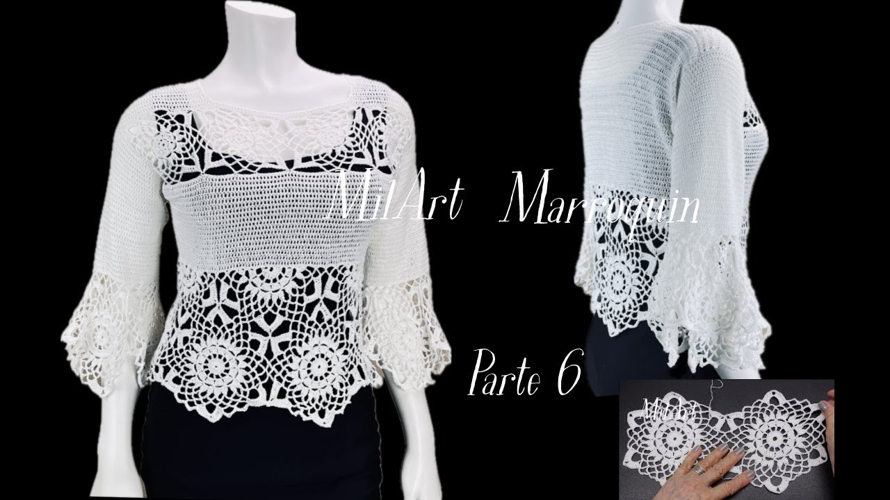 Blusa Crochet Motivo Hexagonal 6 (cc)