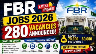 FBR Latest Jobs 2026 Pakistan | 280+ Vacancies | Apply Online Full Guide