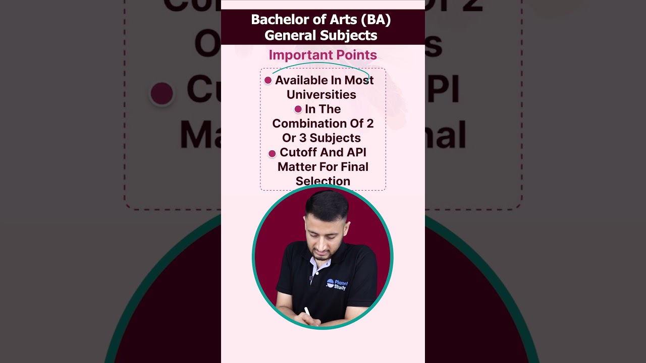 Subjects of BA General you MUST KNOW!😄