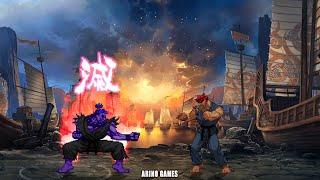 EVIL RYU VS AKUMAZAKI OROCHI! INTENSE FIGHT! ARINO GAMES!