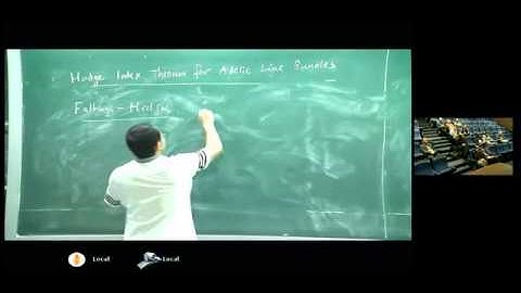 Xinyi Yuan, Hodge index theorem for adelic line bundles   YouTube clip28