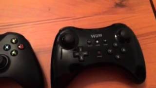 The difference between a Wii U pro controller and a Xbox one controller.