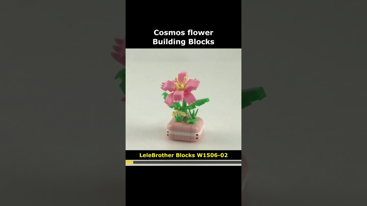 Cosmos flower W1506-02 Blocks #Cosmos #Flower #LeleBrother