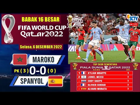 Hasil Piala Dunia 2022 Tadi Malam ( BABAK 16 BESAR ) - MAROKO vs SPANYOL