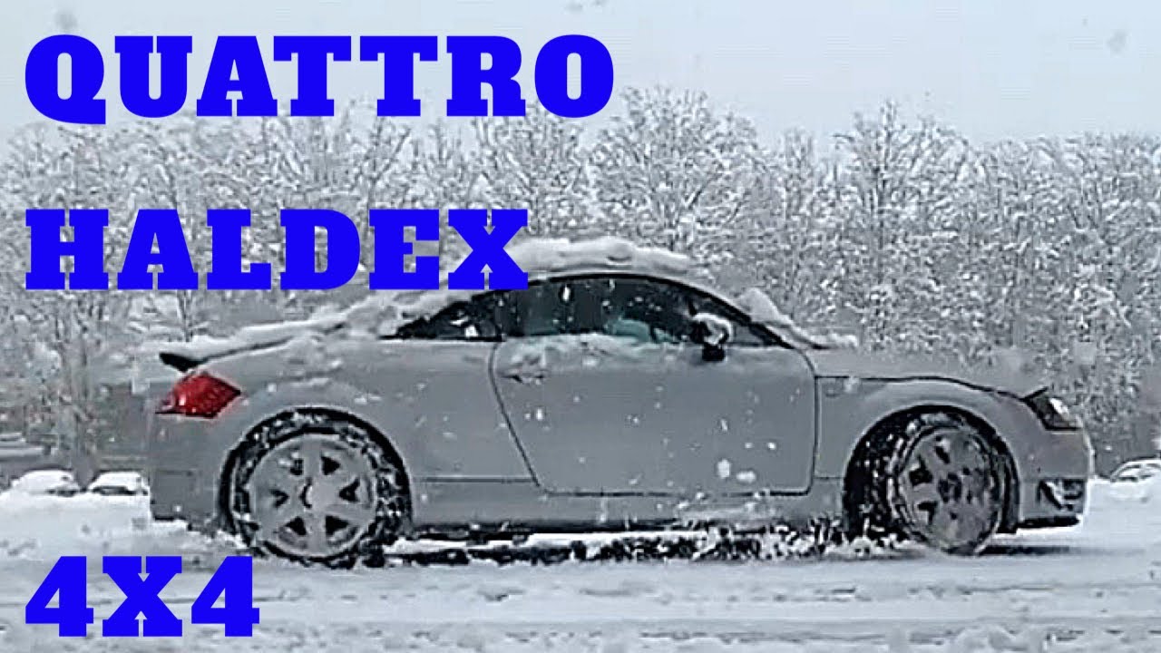 AUDI TT MK1 QUATTRO-HALDEX system on SNOW (Slow Motion) test 