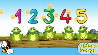 five little speckled frogs kids song collection number music