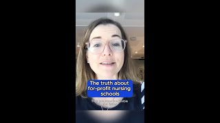 The Truth About For-Profit Nursing Schools #shorts