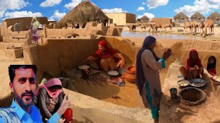 esome Desert Village Life in Pakistan| Primitive Life in Mud house | Near Indi.