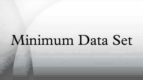 Minimum Data Set