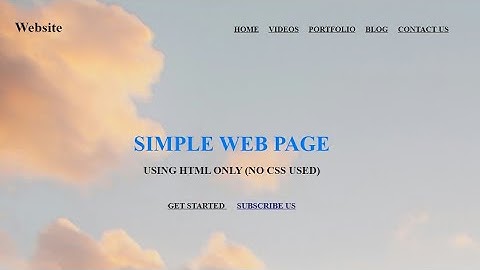 Simple WebPage Using HTML Only (No CSS Used) | HTML TUTORIALS