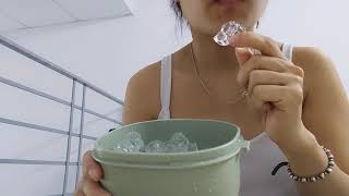 ICE EATING ASMR - HARD ICE EATING