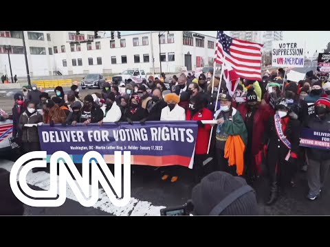 Ativistas pedem aprovação de lei de proteção ao voto nos EUA | CNN PRIME TIME