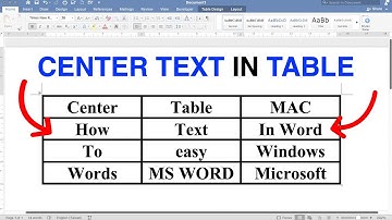 How To Center Text In a Table In Word