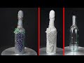 Wine Bottle Decor using Lipka | Amazing bottle decor | Glass bottle art